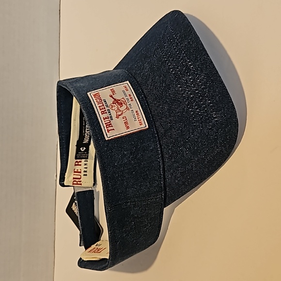 (NWT) TRUE RELIGION DENIM SUN VISOR HAT - Picture 1 of 4